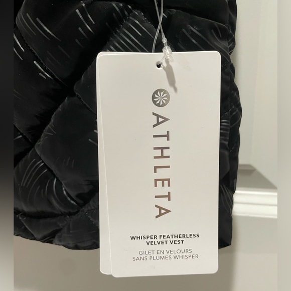 Athleta Rare Whisper Featherless Velvet Vest Size Small - Picture 6 of 6